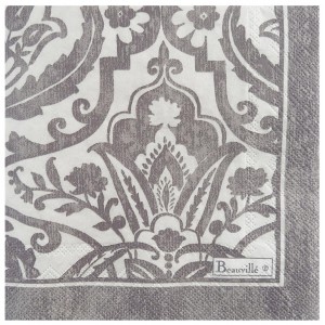 Paquet de 20 serviettes en papier "Saint-Tropez" perle