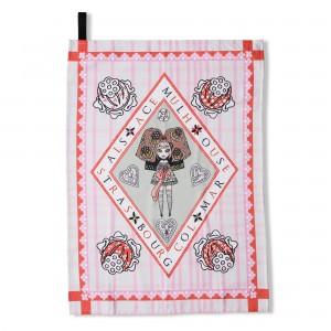 Essuie-verre MA&Iuml;DAL&Auml; - l'Amoureuse - coloris rose