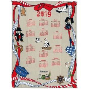 Torchon calendrier 2019 - Cigognes