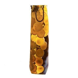 Sac 1 bouteille velours collection vignes - d&eacute;cor 3