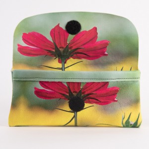 Etui &agrave; lunettes collection fleurs - Cosmo fuschia fond jaune