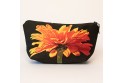 Trousse 3D collection fleurs - Zinnia orange fond noir
