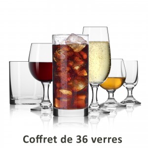 Set de 36 verres &agrave; offrir - kit de d&eacute;part dans la vie active
