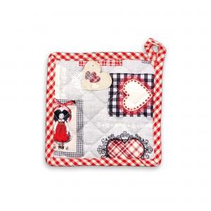 Un manique carr&eacute; "Hartzele" gris