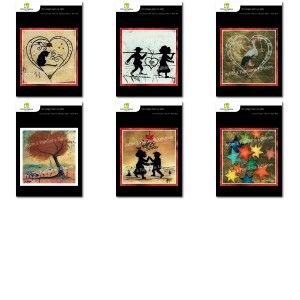 Lot de 6 cartes - Peintures Monique Meyer - VOEUX 4