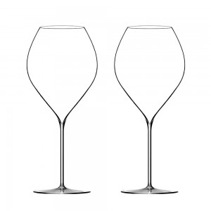 Coffret 2 verres souffl&eacute;s bouche ultralight P. Jamesse Grand Rouge 70cl