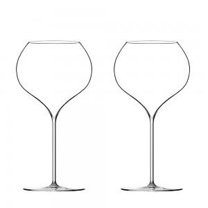 Coffret 2 verres souffl&eacute;s bouche ultralight P. Jamesse Grand Blanc 64cl