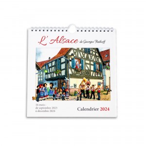 Calendrier L'Alsace Enchant&eacute;e 2024 de Ratkoff  (19,5cm x 20cm)