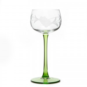 6 verres &agrave; vin blanc motif 4 grappes